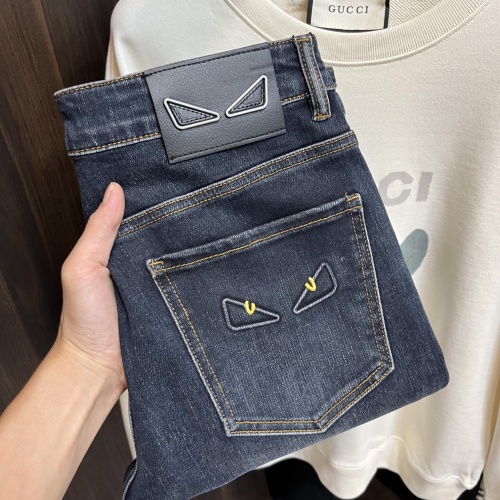 Wholesale Fendi Jeans For Men #1264635 $88.00 USD, Wholesale Quality Replica Fendi Jeans