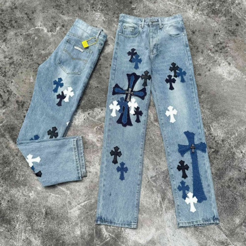 Wholesale Chrome Hearts Jeans For Men #1264700 $64.00 USD, Wholesale Quality Replica Chrome Hearts Jeans