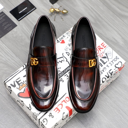 Replica Dolce & Gabbana D&G Leather Shoes For Men #1264769 $82.00 USD for Wholesale