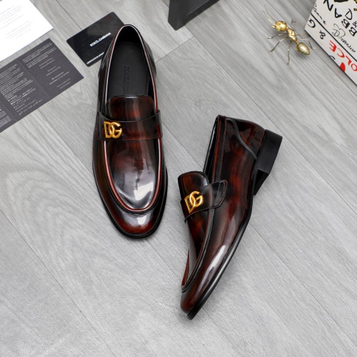 Replica Dolce & Gabbana D&G Leather Shoes For Men #1264769 $82.00 USD for Wholesale