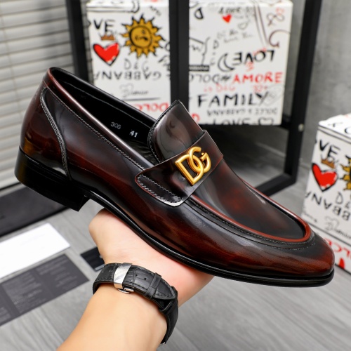 Replica Dolce & Gabbana D&G Leather Shoes For Men #1264769 $82.00 USD for Wholesale