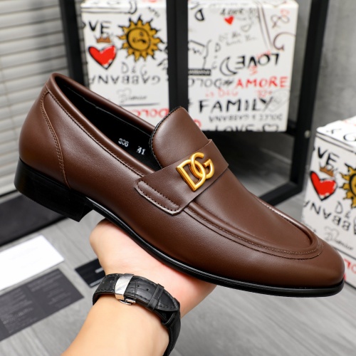 Replica Dolce & Gabbana D&G Leather Shoes For Men #1264771 $82.00 USD for Wholesale