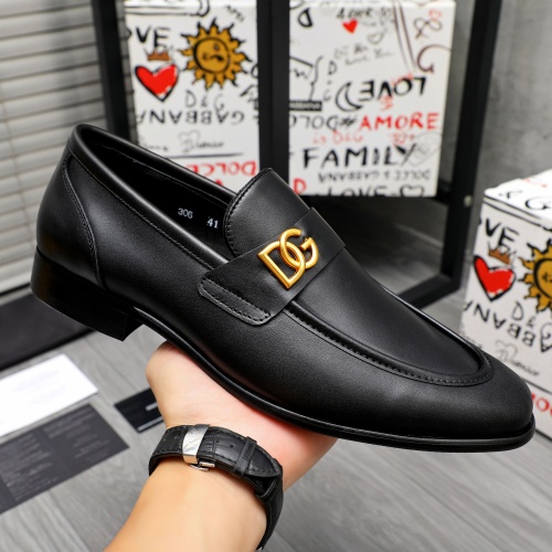 Replica Dolce & Gabbana D&G Leather Shoes For Men #1264774 $82.00 USD for Wholesale