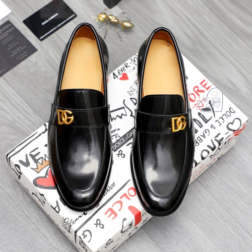 Replica Dolce & Gabbana D&G Leather Shoes For Men #1264787 $82.00 USD for Wholesale