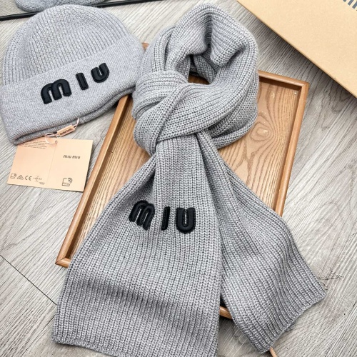 Wholesale MIU MIU Hat and Scarf Set #1265122 $52.00 USD, Wholesale Quality Replica MIU MIU Hat and Scarf and Glove Set