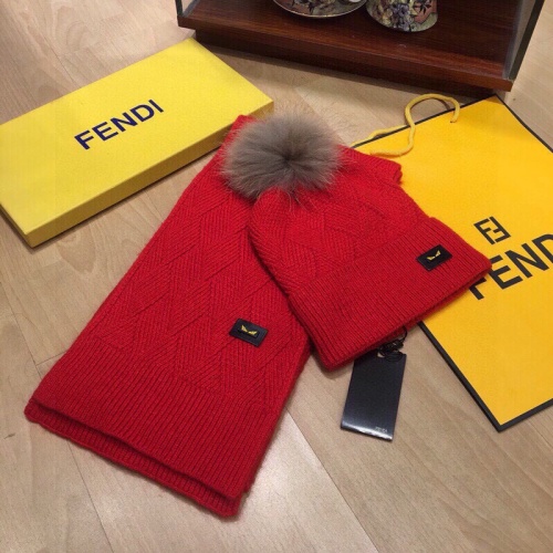 Wholesale Fendi Hat and Scarf Set #1265145 $52.00 USD, Wholesale Quality Replica Fendi Hat and Scarf and Glove Set