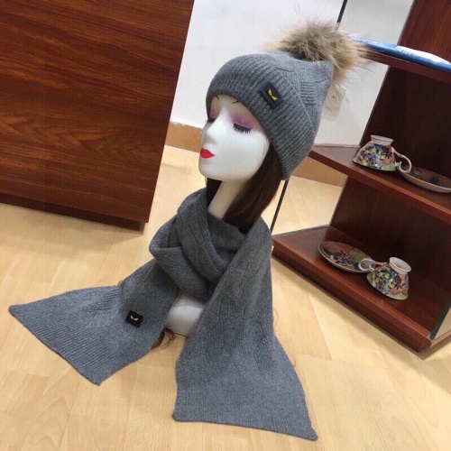 Replica Fendi Hat and Scarf Set #1265146 $52.00 USD for Wholesale