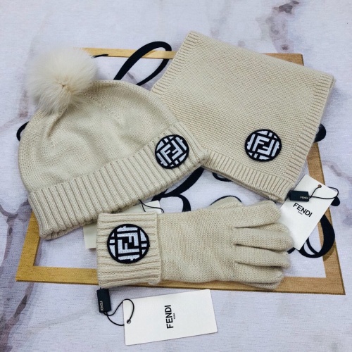 Wholesale Fendi Hat and Scarf and Glove Set #1265152 $72.00 USD, Wholesale Quality Replica Fendi Hat and Scarf and Glove Set