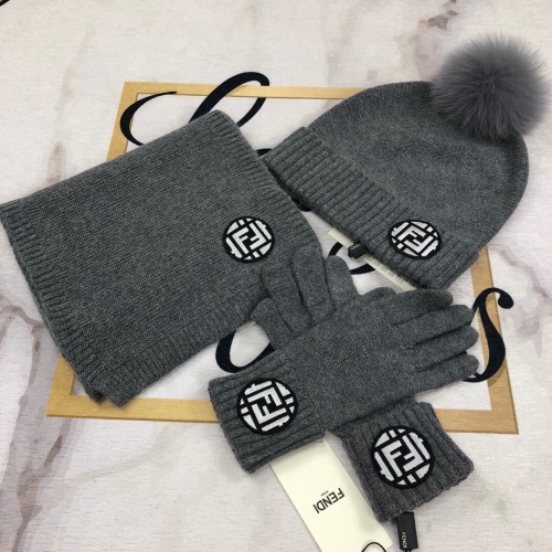 Wholesale Fendi Hat and Scarf and Glove Set #1265154 $72.00 USD, Wholesale Quality Replica Fendi Hat and Scarf and Glove Set