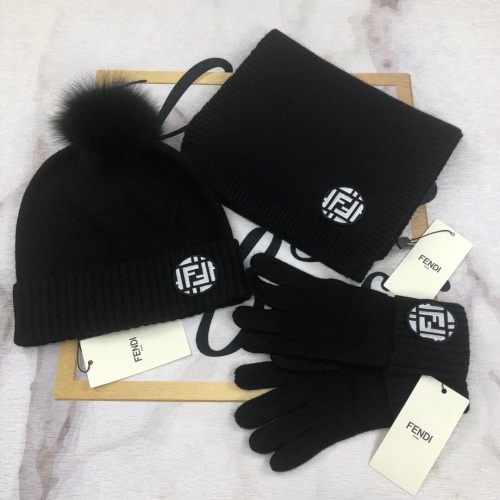 Wholesale Fendi Hat and Scarf and Glove Set #1265155 $72.00 USD, Wholesale Quality Replica Fendi Hat and Scarf and Glove Set