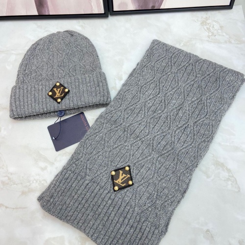 Wholesale Louis Vuitton LV Hat and Scarf Set #1265185 $48.00 USD, Wholesale Quality Replica Louis Vuitton LV Hat and Scarf and Glove Set