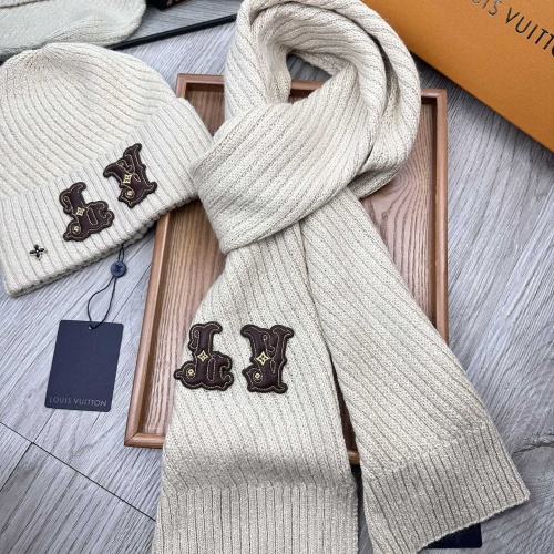 Wholesale Louis Vuitton LV Hat and Scarf Set #1265192 $48.00 USD, Wholesale Quality Replica Louis Vuitton LV Hat and Scarf and Glove Set