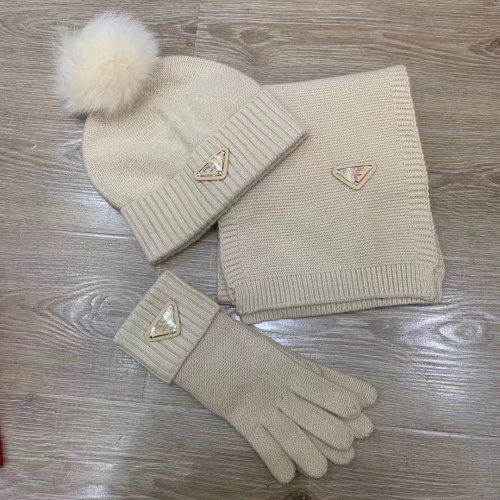 Wholesale Prada Hat and Scarf and Glove Set #1265221 $72.00 USD, Wholesale Quality Replica Prada Hat and Scarf and Glove Set