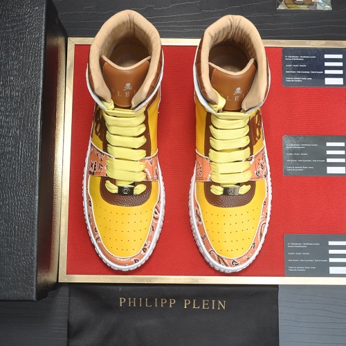 Replica Philipp Plein PP High Tops Shoes For Men #1265780 $105.00 USD for Wholesale