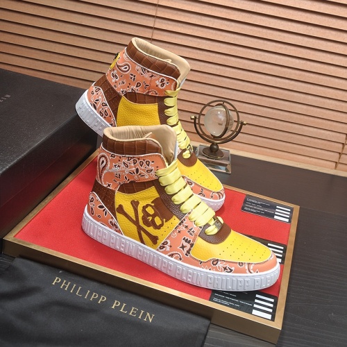 Replica Philipp Plein PP High Tops Shoes For Men #1265780 $105.00 USD for Wholesale