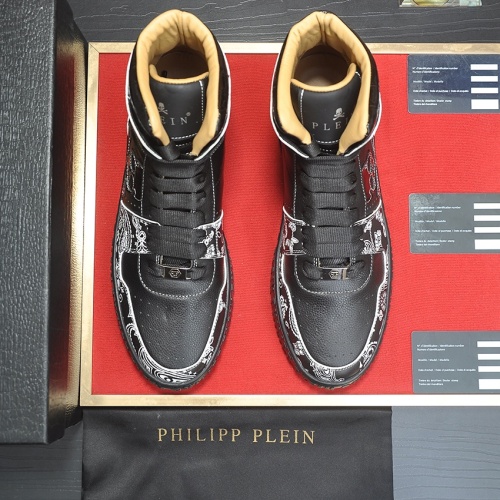 Replica Philipp Plein PP High Tops Shoes For Men #1265784 $105.00 USD for Wholesale