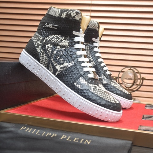 Replica Philipp Plein PP High Tops Shoes For Men #1265785 $105.00 USD for Wholesale