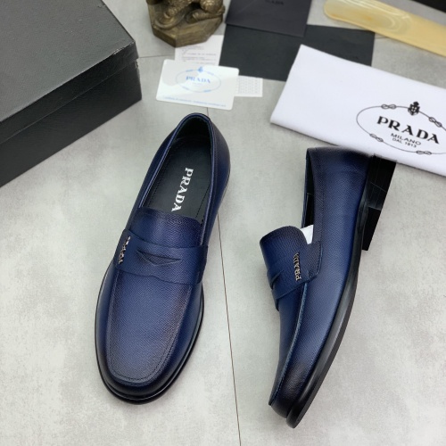 Wholesale Prada Leather Shoes For Men #1265815 $98.00 USD, Wholesale Quality Replica Prada Leather Shoes