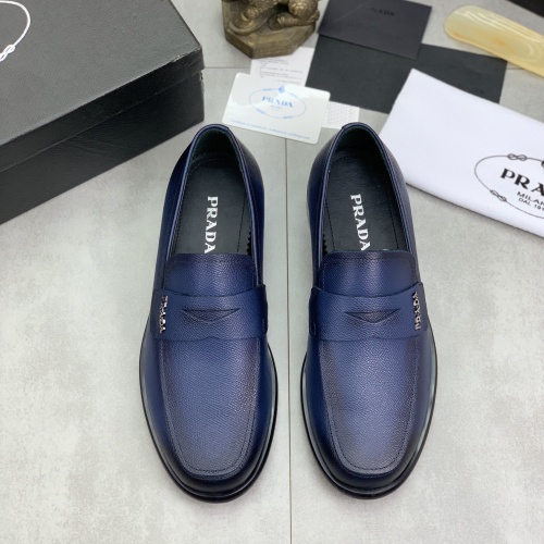 Replica Prada Leather Shoes For Men #1265815 $98.00 USD for Wholesale