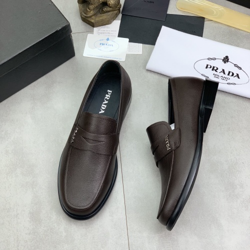 Wholesale Prada Leather Shoes For Men #1265816 $98.00 USD, Wholesale Quality Replica Prada Leather Shoes