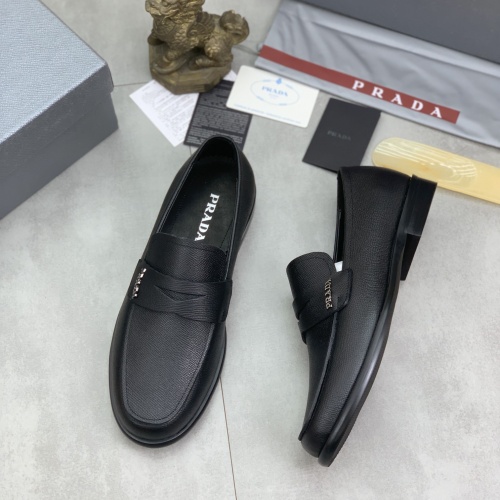 Wholesale Prada Leather Shoes For Men #1265817 $98.00 USD, Wholesale Quality Replica Prada Leather Shoes