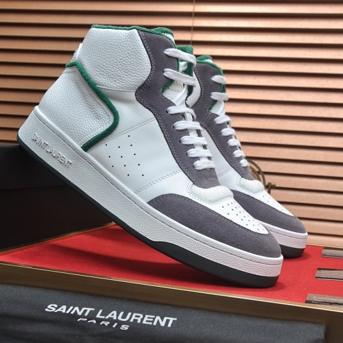 Replica Yves Saint Laurent YSL High Tops Shoes For Men #1265896 $98.00 USD for Wholesale