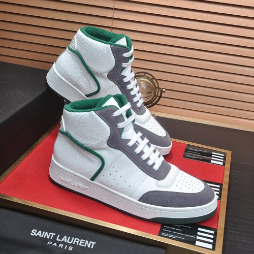 Replica Yves Saint Laurent YSL High Tops Shoes For Men #1265896 $98.00 USD for Wholesale