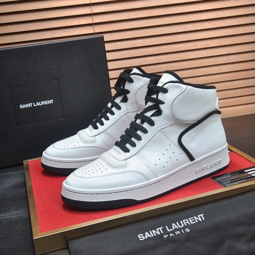 Wholesale Yves Saint Laurent YSL High Tops Shoes For Men #1265898 $98.00 USD, Wholesale Quality Replica Yves Saint Laurent YSL High Tops Shoes