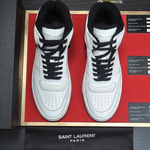 Replica Yves Saint Laurent YSL High Tops Shoes For Men #1265898 $98.00 USD for Wholesale