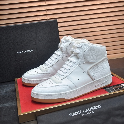 Wholesale Yves Saint Laurent YSL High Tops Shoes For Men #1265899 $98.00 USD, Wholesale Quality Replica Yves Saint Laurent YSL High Tops Shoes