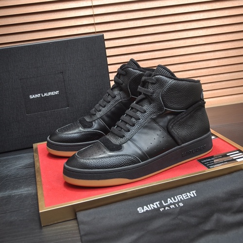 Wholesale Yves Saint Laurent YSL High Tops Shoes For Men #1265901 $98.00 USD, Wholesale Quality Replica Yves Saint Laurent YSL High Tops Shoes