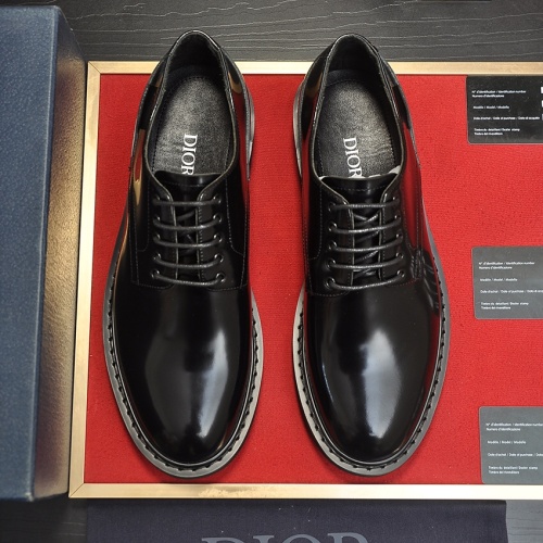 Replica Christian Dior Leather Shoes For Men #1265909 $100.00 USD for Wholesale