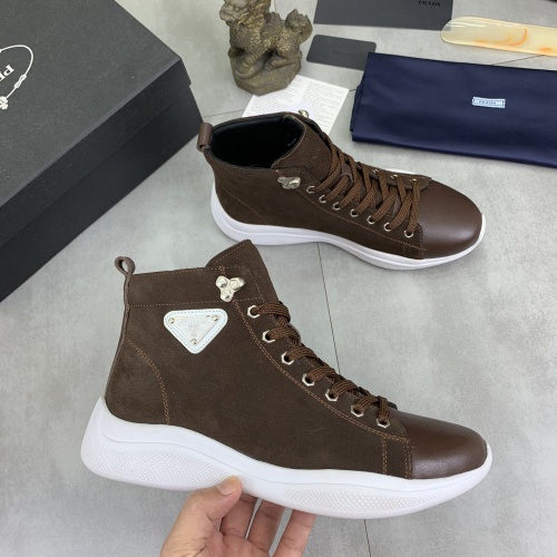 Replica Prada High Top Shoes For Men #1266048 $105.00 USD for Wholesale