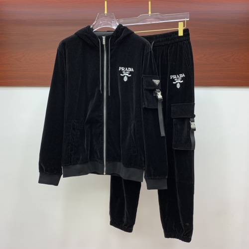 Wholesale Prada Tracksuits Long Sleeved For Men #1266050 $105.00 USD, Wholesale Quality Replica Prada Tracksuits