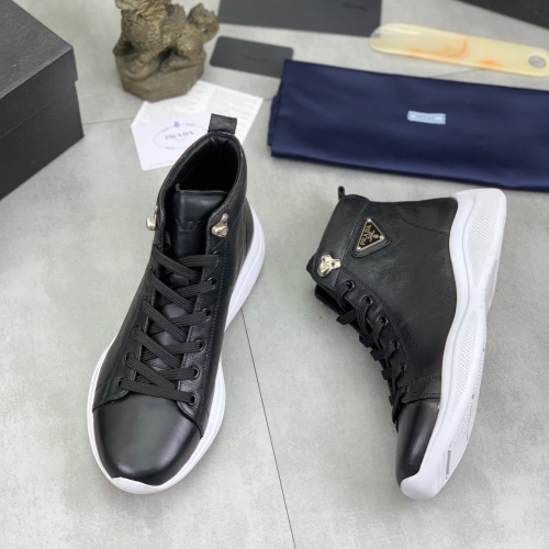 Wholesale Prada High Top Shoes For Men #1266051 $105.00 USD, Wholesale Quality Replica Prada High Top Shoes