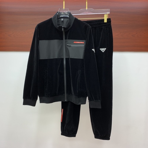 Wholesale Prada Tracksuits Long Sleeved For Men #1266052 $105.00 USD, Wholesale Quality Replica Prada Tracksuits