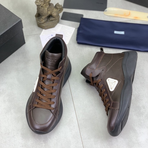 Wholesale Prada High Top Shoes For Men #1266057 $105.00 USD, Wholesale Quality Replica Prada High Top Shoes