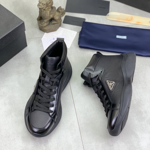 Wholesale Prada High Top Shoes For Men #1266058 $105.00 USD, Wholesale Quality Replica Prada High Top Shoes