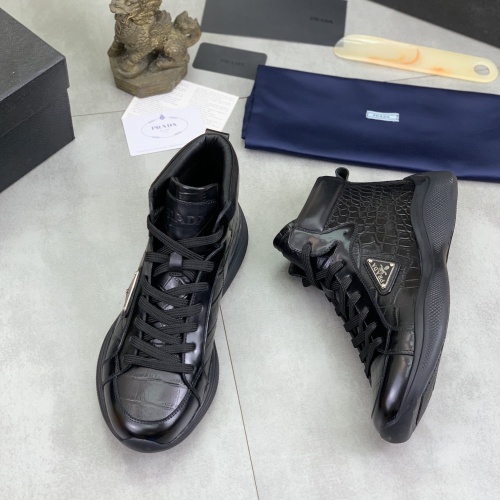 Wholesale Prada High Top Shoes For Men #1266060 $105.00 USD, Wholesale Quality Replica Prada High Top Shoes