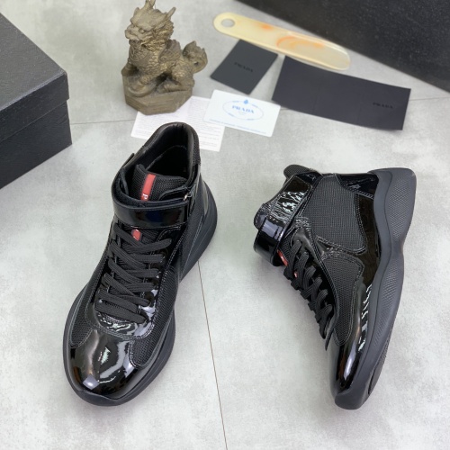 Wholesale Prada High Top Shoes For Men #1266068 $105.00 USD, Wholesale Quality Replica Prada High Top Shoes