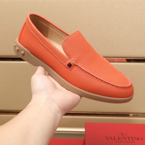 Replica Valentino Leather Shoes For Men #1266257 $96.00 USD for Wholesale