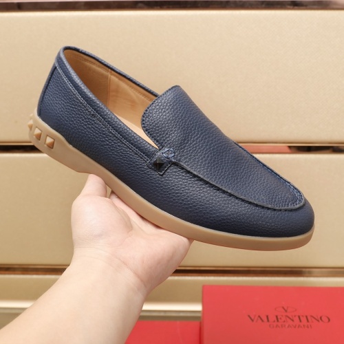 Replica Valentino Leather Shoes For Men #1266258 $96.00 USD for Wholesale