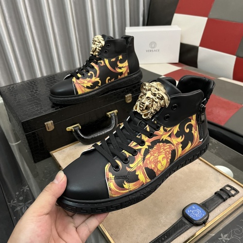 Wholesale Versace High Tops Shoes For Men #1266264 $76.00 USD, Wholesale Quality Replica Versace High Tops Shoes