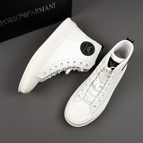 Wholesale Armani High Tops Shoes For Men #1266265 $85.00 USD, Wholesale Quality Replica Armani High Tops Shoes