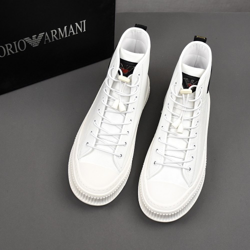 Replica Armani High Tops Shoes For Men #1266265 $85.00 USD for Wholesale