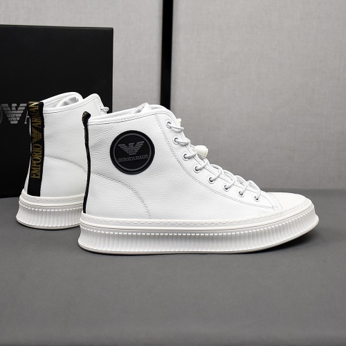 Replica Armani High Tops Shoes For Men #1266265 $85.00 USD for Wholesale