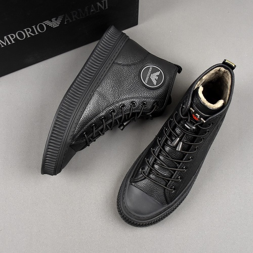 Wholesale Armani High Tops Shoes For Men #1266266 $85.00 USD, Wholesale Quality Replica Armani High Tops Shoes