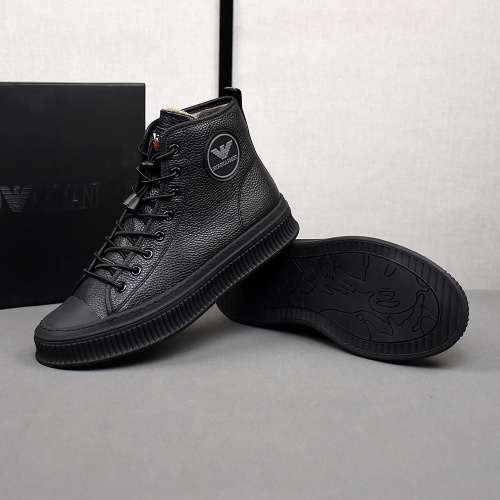 Replica Armani High Tops Shoes For Men #1266266 $85.00 USD for Wholesale