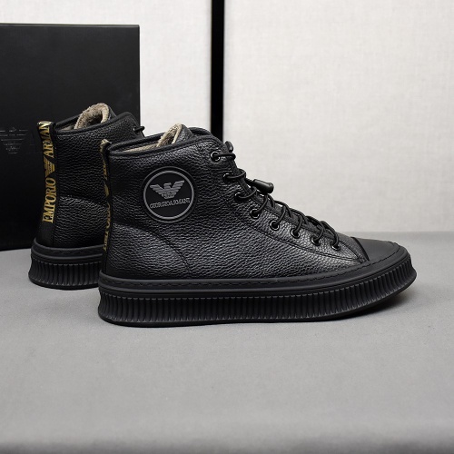 Replica Armani High Tops Shoes For Men #1266266 $85.00 USD for Wholesale