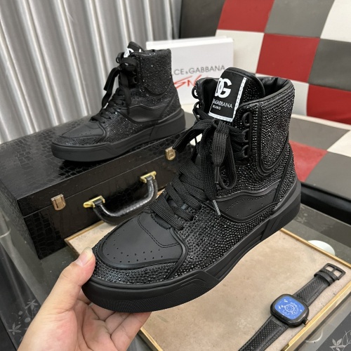 Wholesale Dolce &amp; Gabbana D&amp;G High Top Shoes For Men #1266296 $98.00 USD, Wholesale Quality Replica Dolce &amp; Gabbana D&amp;G High Top Shoes